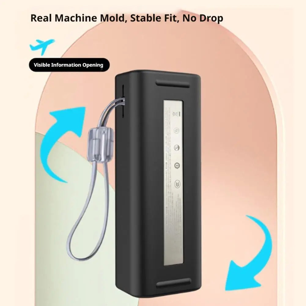 For Baseus 25000mAh Power Bank Silicone Case Bag Anti-collision Anti-touch 360° All-round Protection Sleeve Carrying Travel Case Oasis Select