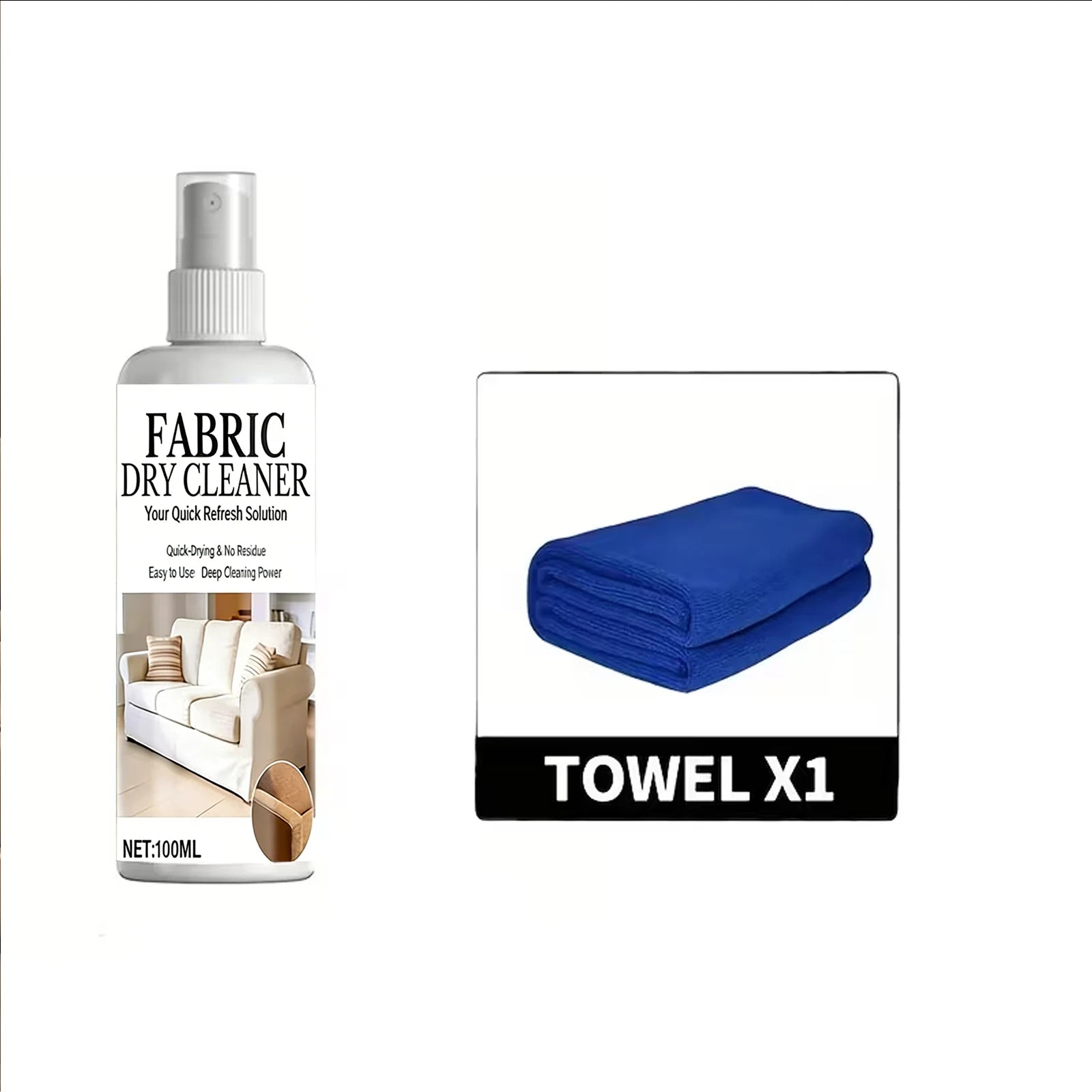 100ml Fabric Dry Cleaner Spray – Quick-Dry Stain Remover Fabric Stain Remover Oasis Select 100ml
