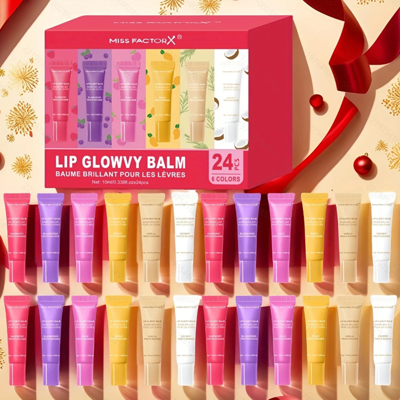 24pcs/box 6-color moisturizing lip gloss - Long lasting moisturizing, nourishing lips, glossy effect, women's gift choice Oasis Select