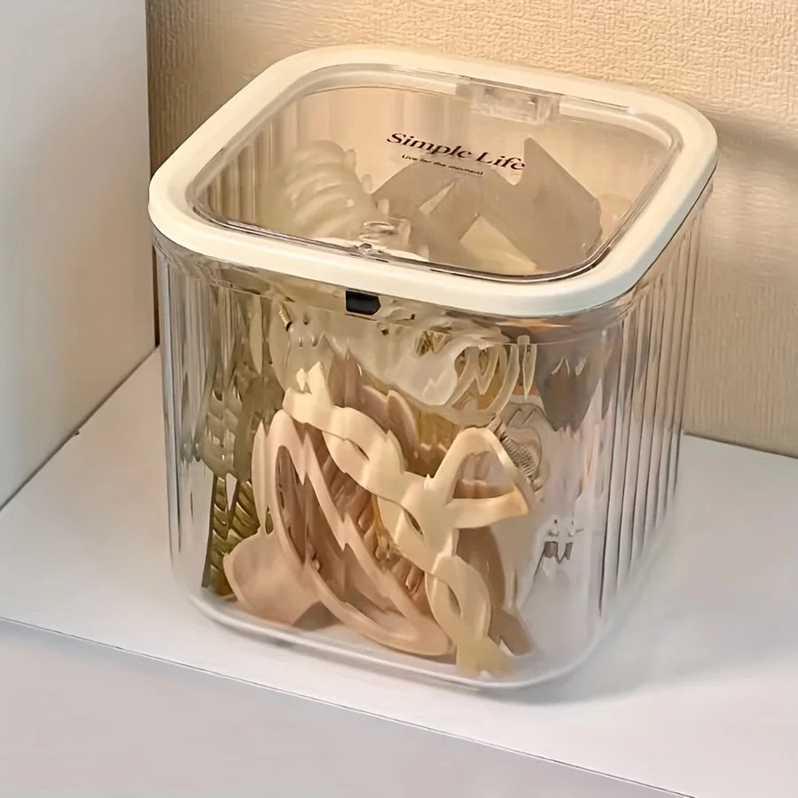 Multifunctional Hair Accessory Organizer with Lid - Waterproof, Pop Lid Organizer, Desktop Organizer, Rectangular Storage Oasis Select