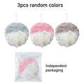 3PCS Exfoliating Soft Bath Net, Individually Wrapped, Foam Net Bath Ball, Body Scrub and Back Brush for Skin Cleaning Oasis Select 3pcs random colors