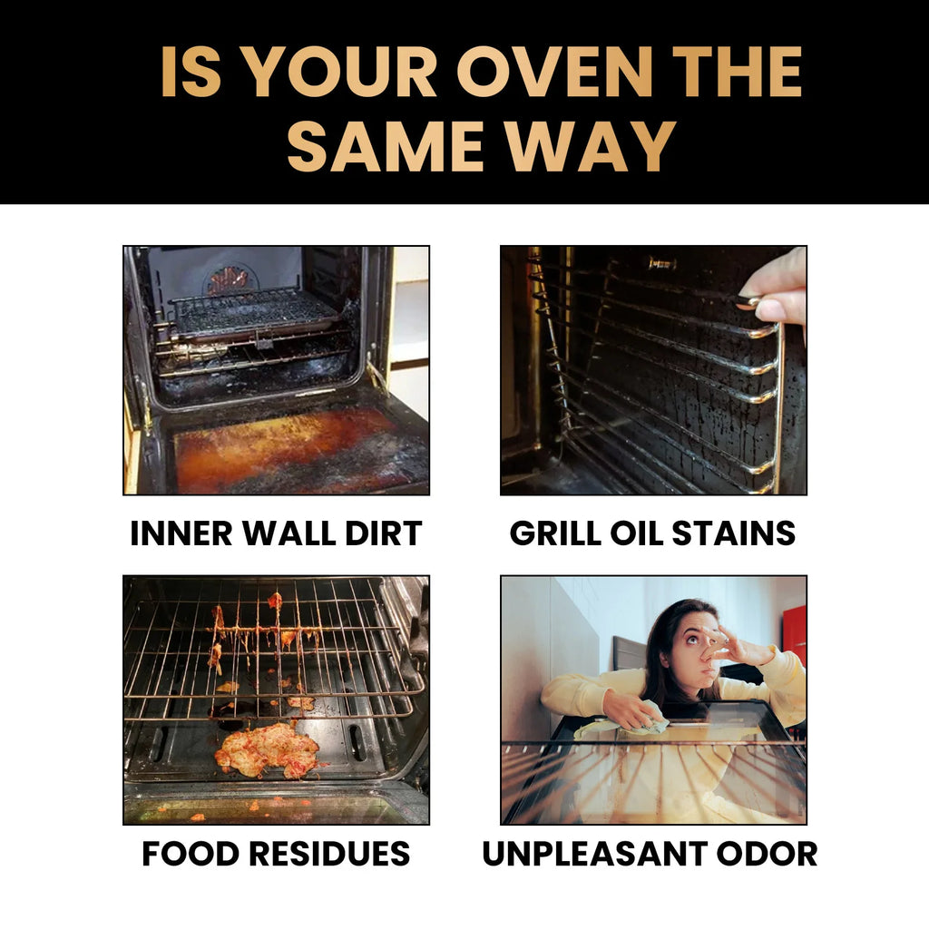 Stove Oven Foam Cleaner Quick Cleaning Inner Wall Dirt Grill Oil Stains Food Residues Unpleasant Odour Grease Stove Oven Cleaner Oasis Select