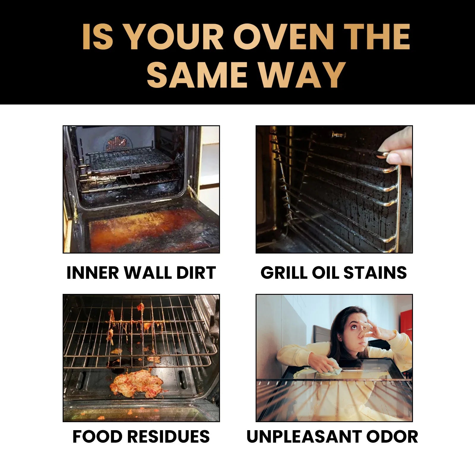 Stove Oven Foam Cleaner Quick Cleaning Inner Wall Dirt Grill Oil Stains Food Residues Unpleasant Odour Grease Stove Oven Cleaner Oasis Select