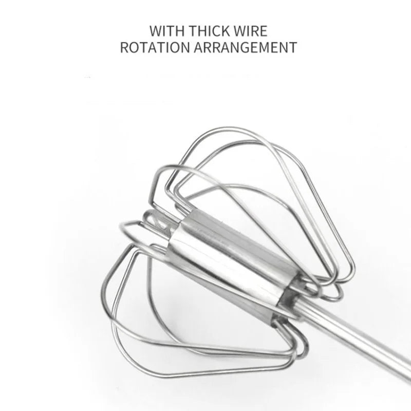 Semi Automatic Mixer Whisk Egg Beater Stainless Steel Manual Hand Mixer Self-Turning Cream Utensils Kitchen Mixer Egg Tools Oasis Select