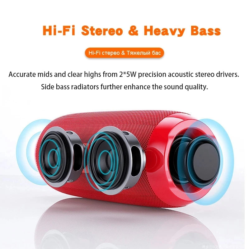 T&G 10W Portable Bluetooth Speaker | FM Radio, TWS & HiFi