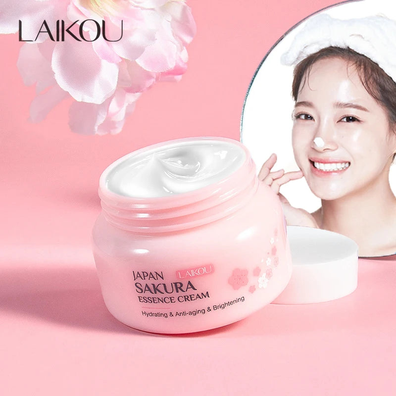 LAIKOU Sakura Essence Face Cream – Moisturizing & Anti-Aging 60g Face Moisturizer Cream Oasis Select