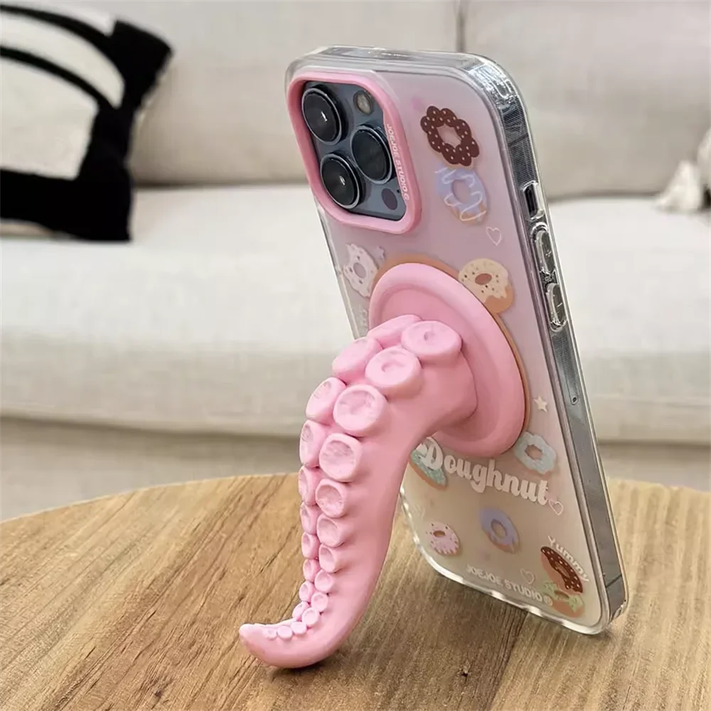 Cute Fun Octopus Tentacle Claw For Magsafe Phone Grip Tok Griptok Magnetic Holder Detachable Mobile Bracket Accessories Oasis Select simple stent 2