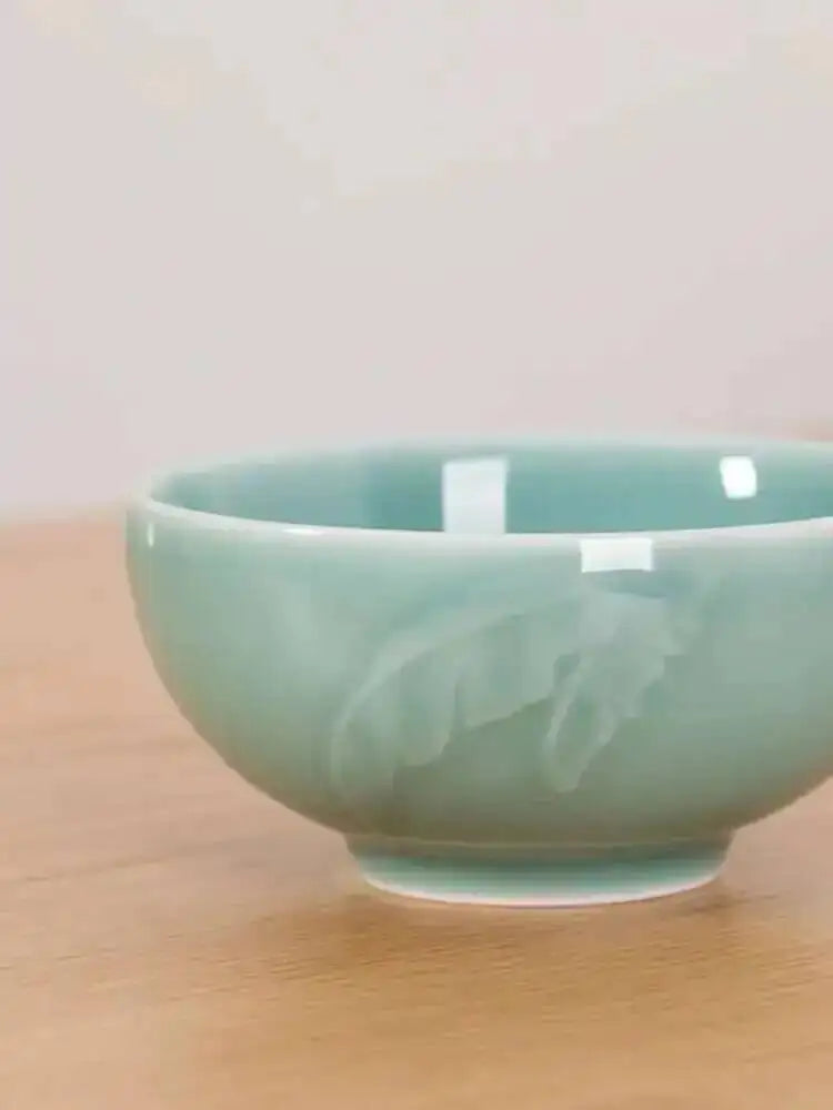 Celadon 4.5 Inch Rice Bowl Breakfast Porridge Bowl Ceramic Small Soup Bowl Tableware Oasis Select