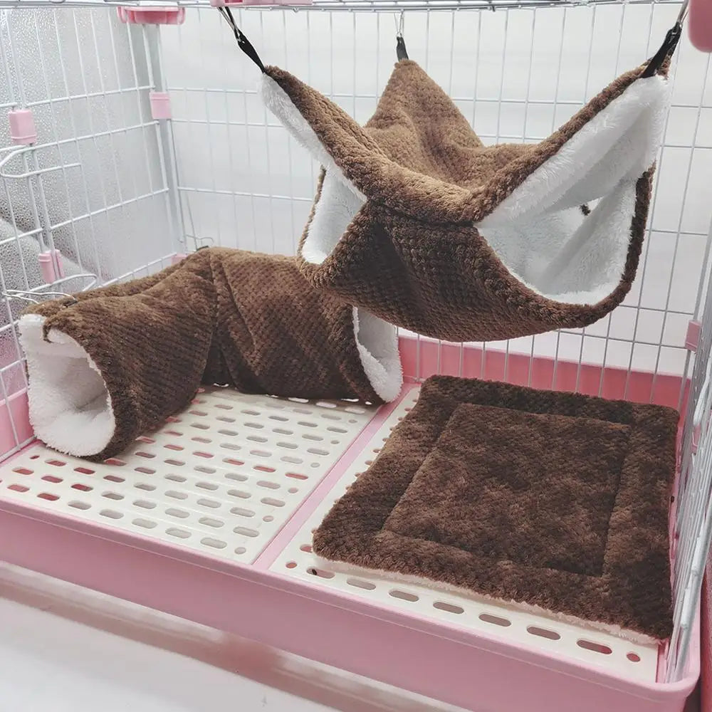 2-in-1 Double Layer Hamster Hammock – Small Pet Hanging Bed