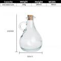 Glass Oil Pot European Style with Handle Oil Bottle Seasoning Bottle Household Kitchen Storage Supplies Oasis Select C-350ml