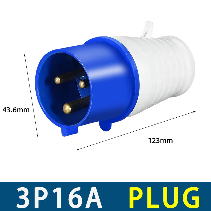 For Caravan Motorhome 240V 16A Hook Up Adapter 3 4 5PIN Car Connection Plug Mains Site Socket Power Supply Car Accessory Oasis Select 3P plug