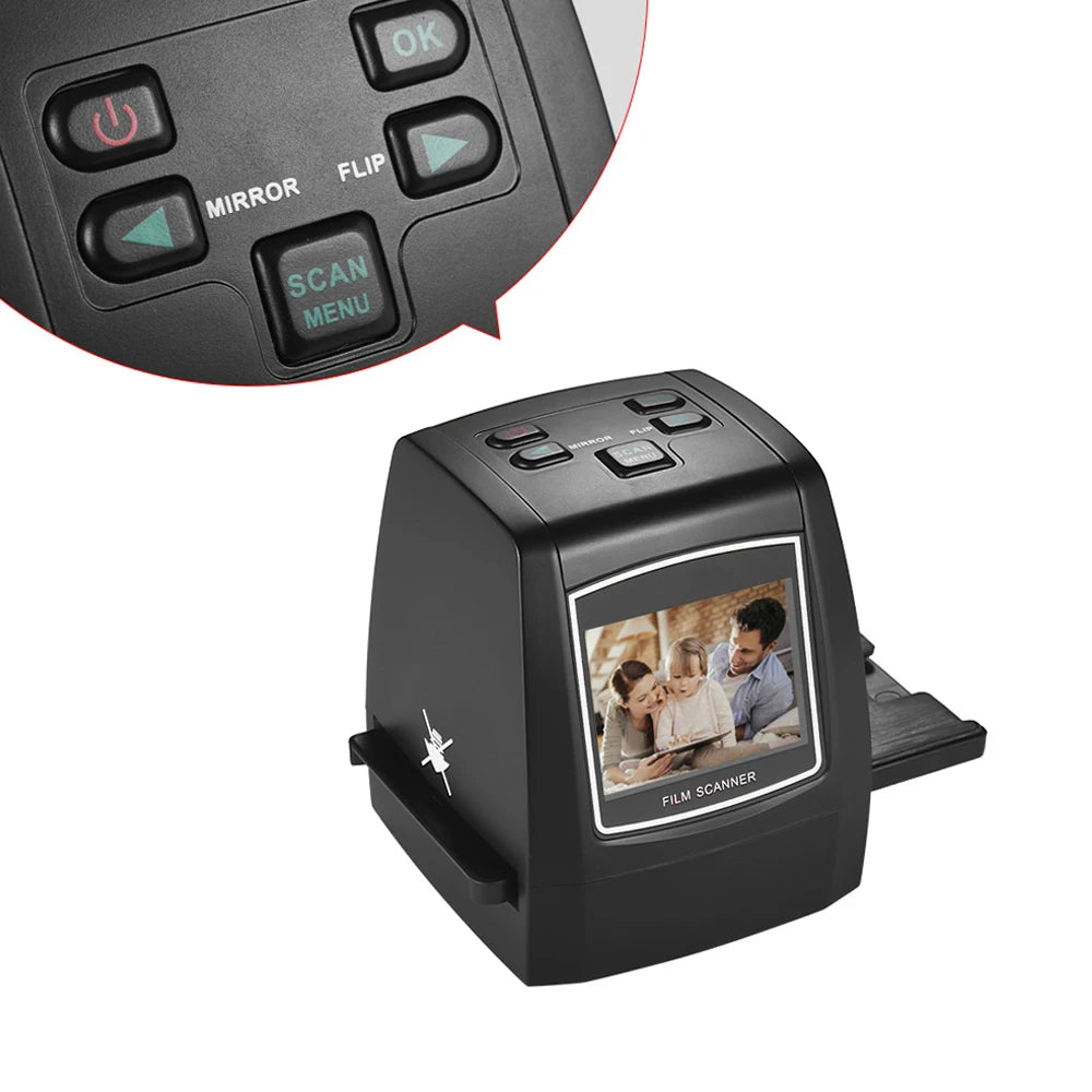 High-Resolution 14MP/22MP Film Scanner Convert 35mm/135mm/126mm/110mm Color Monochrome Slide Film Negative into Digital Picture Oasis Select