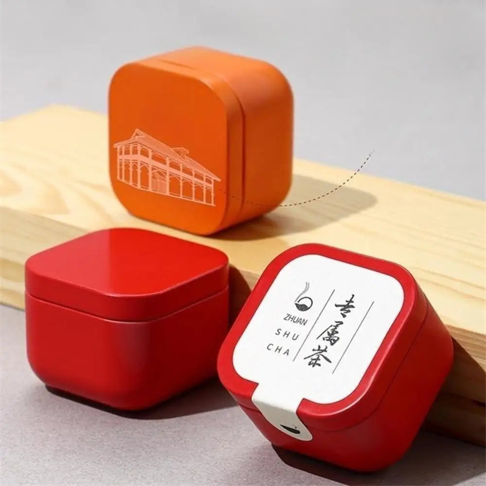 Portable Solid Color Mini Tin Box Tea Sealed Jar Packing Boxes Jewelry Candy Small Storage Can Coin Earring Headphones Gift Case Oasis Select