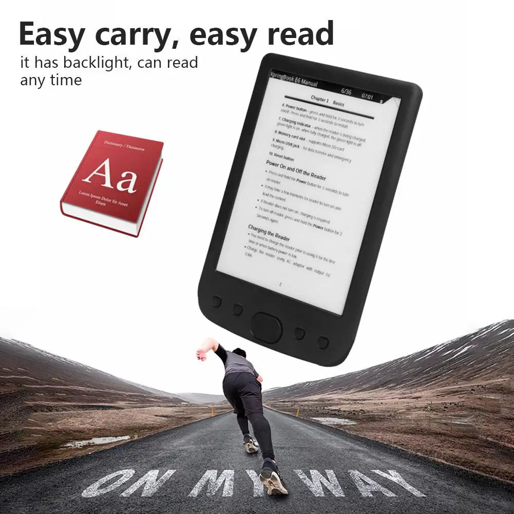 2026 New E-Book Reader - 6-Inch Glare-Free E-Ink Screen, 8GB Storage + TF Card Expansion, Adjustable Light, Ultra-Long Endurance Oasis Select