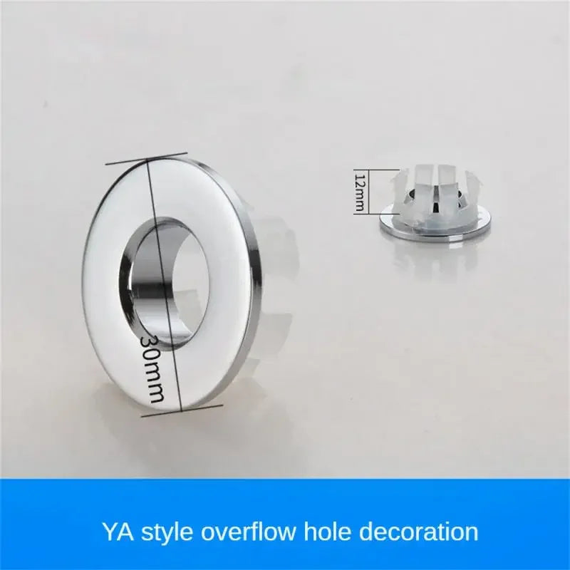 1-30PCS Brass Sink Drain Stopper Ceramic Art Basin Overflow Hole Plug Decorative Cover for Bathroom Sink Shower Accessories Oasis Select 10PCS Style A