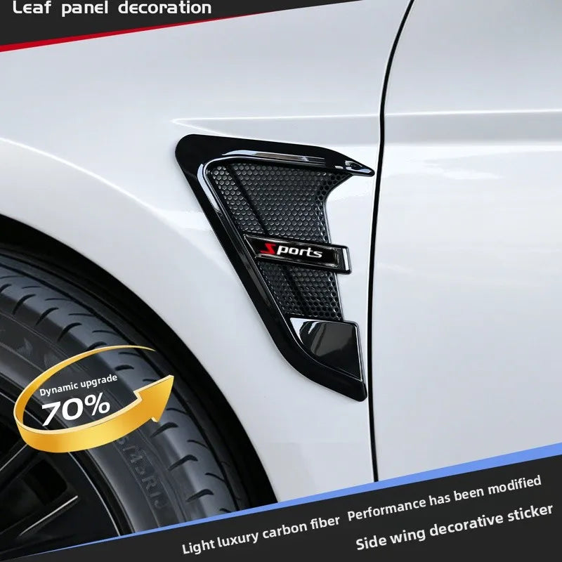 2pcs Car Fender Air Vent Wing Stickers – TPU Sport Decals