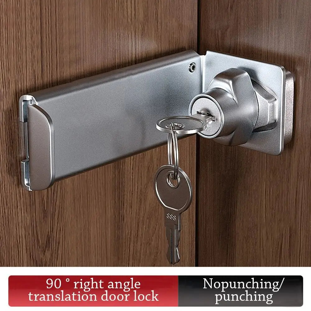 New Stainless Steel Door Clasp Lock 90 Degree Anti-theft Padlock Hasp Right Angle Burglar-proof Door Hasps Door Oasis Select