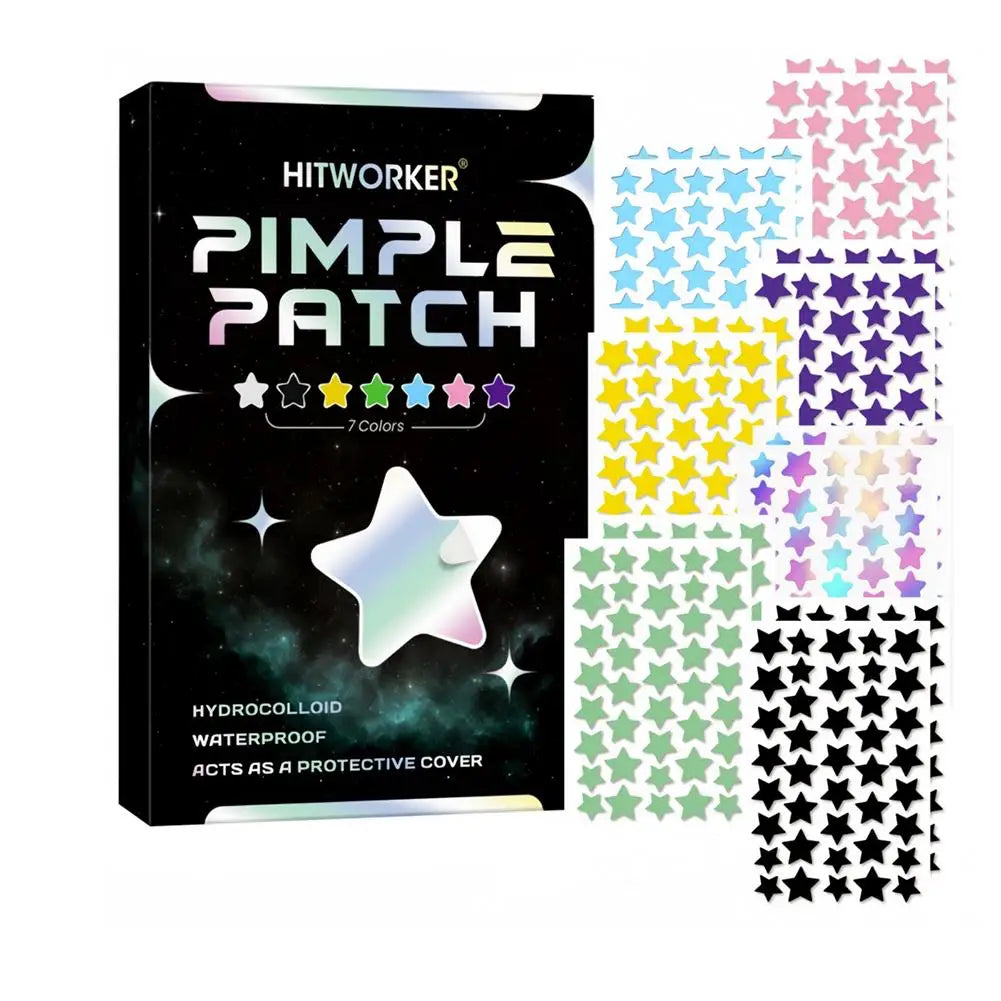 560 Acne Patches - Gentle and non-irritating, covers acne and blemishes - 280 Star Shape Multi-Color Concealer Patches Daily fa Oasis Select 2 PACK