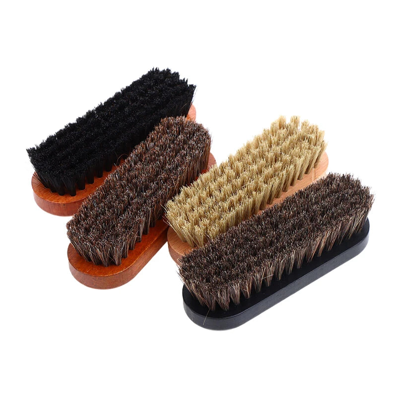 1PC Handle Dashboard Details Polishing And Cleaning Brush Horse Hair Wood Brush Leather Shoe Care And Cleaning Shoe Brush Oasis Select