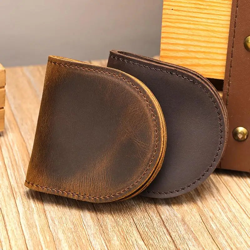 Mini Genuine Leather Coin Wallet – Hasp Purse for Women & Kids