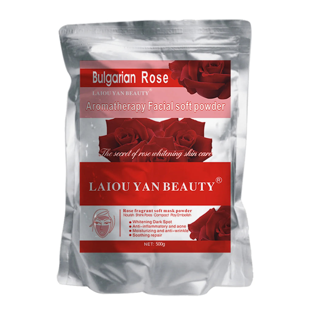 500g Pearl Whitening and Moisturizing Facial Mask Powder Green Tea Olives Lemon Natural Soft Jelly Powder Anti-wrinkle Skin Care Oasis Select Rose