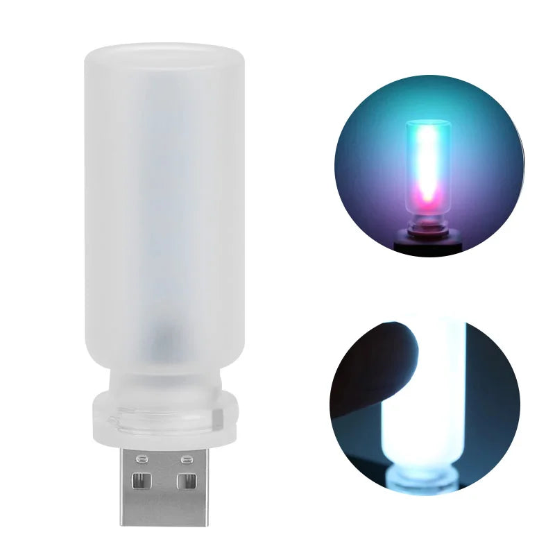 USB LED Filament Atmosphere Night Light | Touch Control Glass Lamp