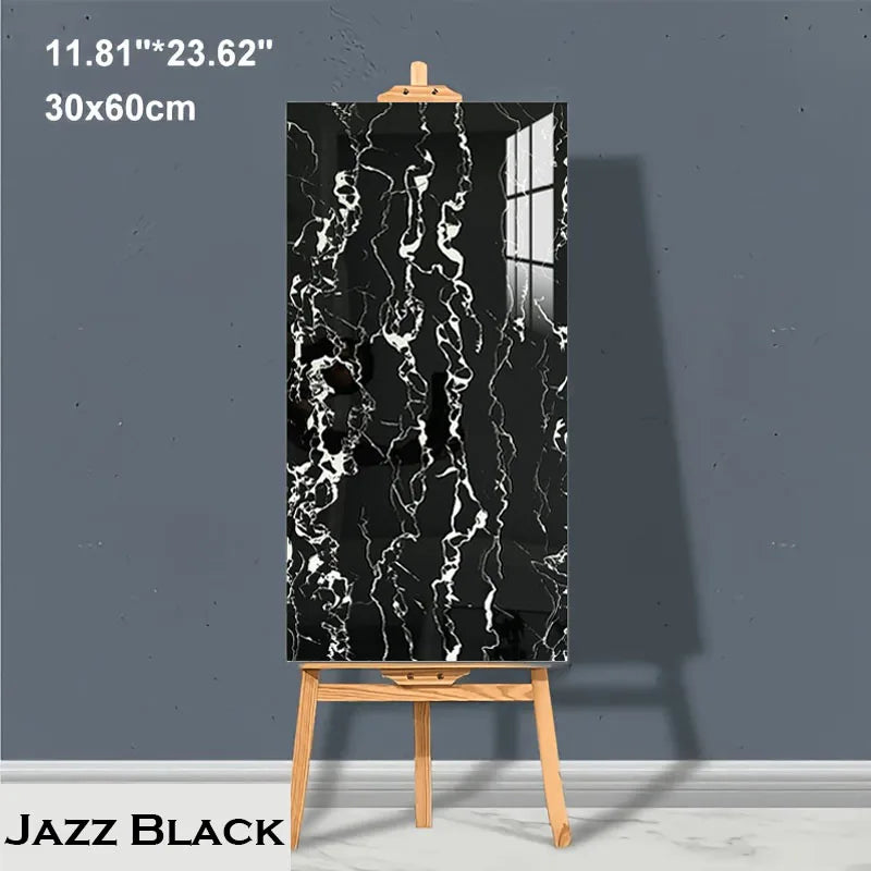 Moisture-proof Adhesive Wall Wallpaper Peel and Stick Wallpaper PVC Waterproof Wall Stickers Imitation Tile Pasting Bathroom Oasis Select E 60cmX30cm-20pcs