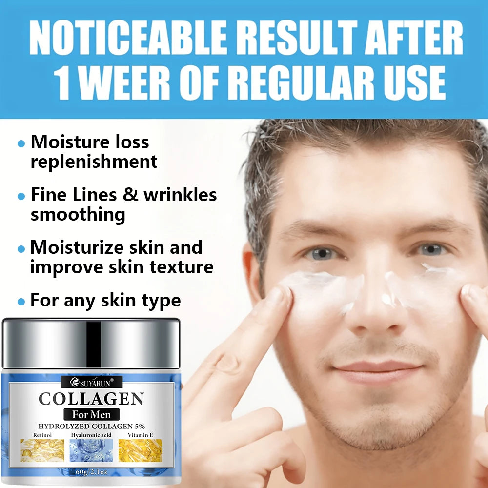 SUYARUN Retinol & Collagen Face Cream – Men's Moisturizer Men's Face Cream Oasis Select