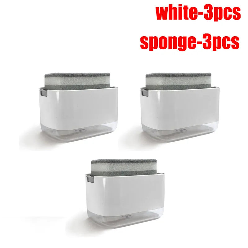 Dishwashing Liquid Dispensers Kitchen Soap Dispensers Dish Soap Dispenser Kitchen Detergent Large Capacity Sink Automatic Home Oasis Select white-B-3pcs