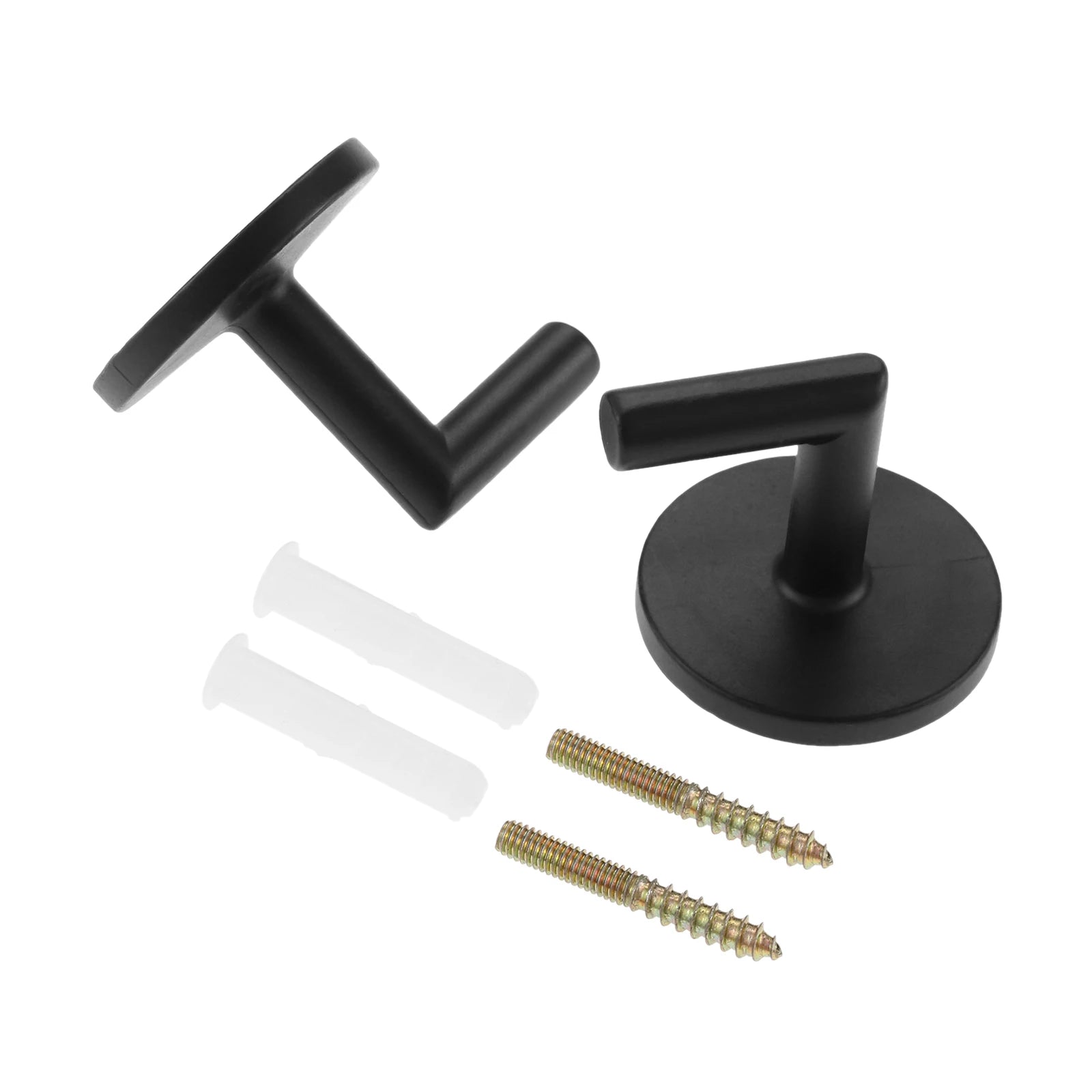 2pcs Alloy Wall Hooks,Retro Decorative Black for Hanging Coats Jewelry Keys Home Bathroom Bedroom Wide Application,Easy Install Oasis Select