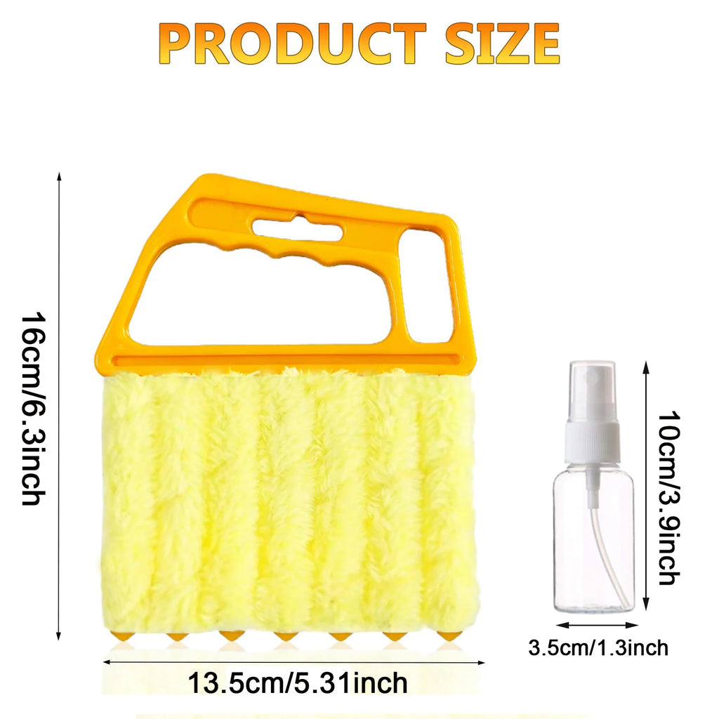 2 PCS Blind Cleaning Kit with Mist Spray Bottle Reusable Fiber Duster for Wood Aluminum Vinyl Blinds Washable Venetian Shade Oasis Select