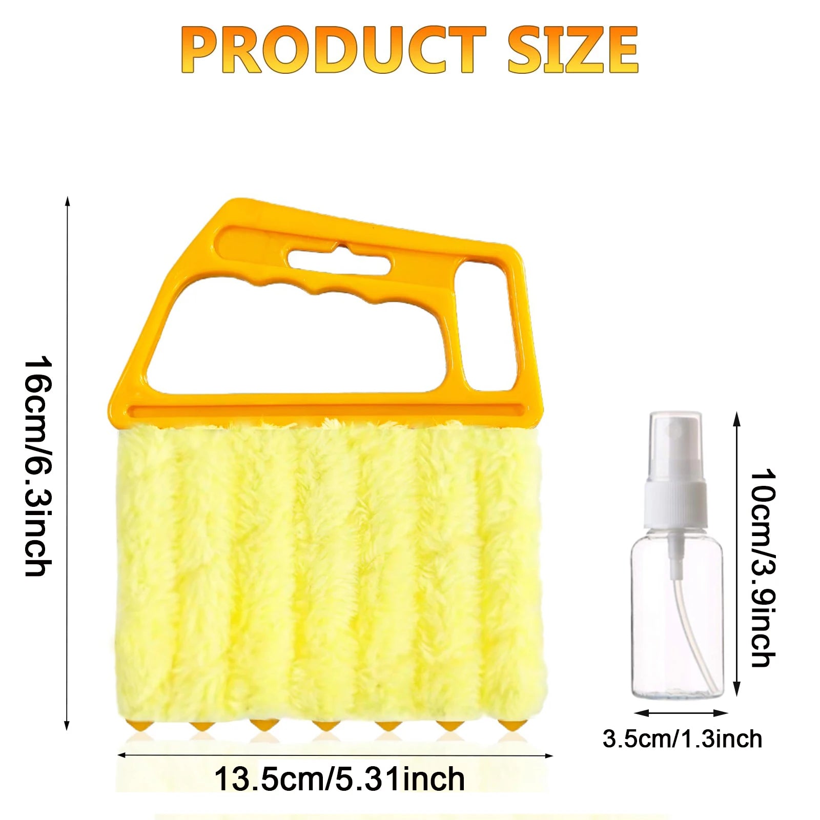 2 PCS Blind Cleaning Kit with Mist Spray Bottle Reusable Fiber Duster for Wood Aluminum Vinyl Blinds Washable Venetian Shade Oasis Select