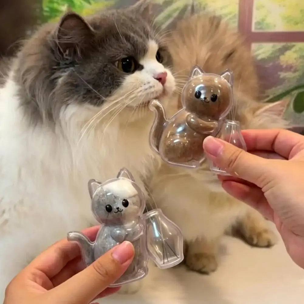 Pet Hair Collector Refrigerator Magnet Cat Whisker Storage Box Transparent Keepsake Souvenir Home Decor Supplies Oasis Select