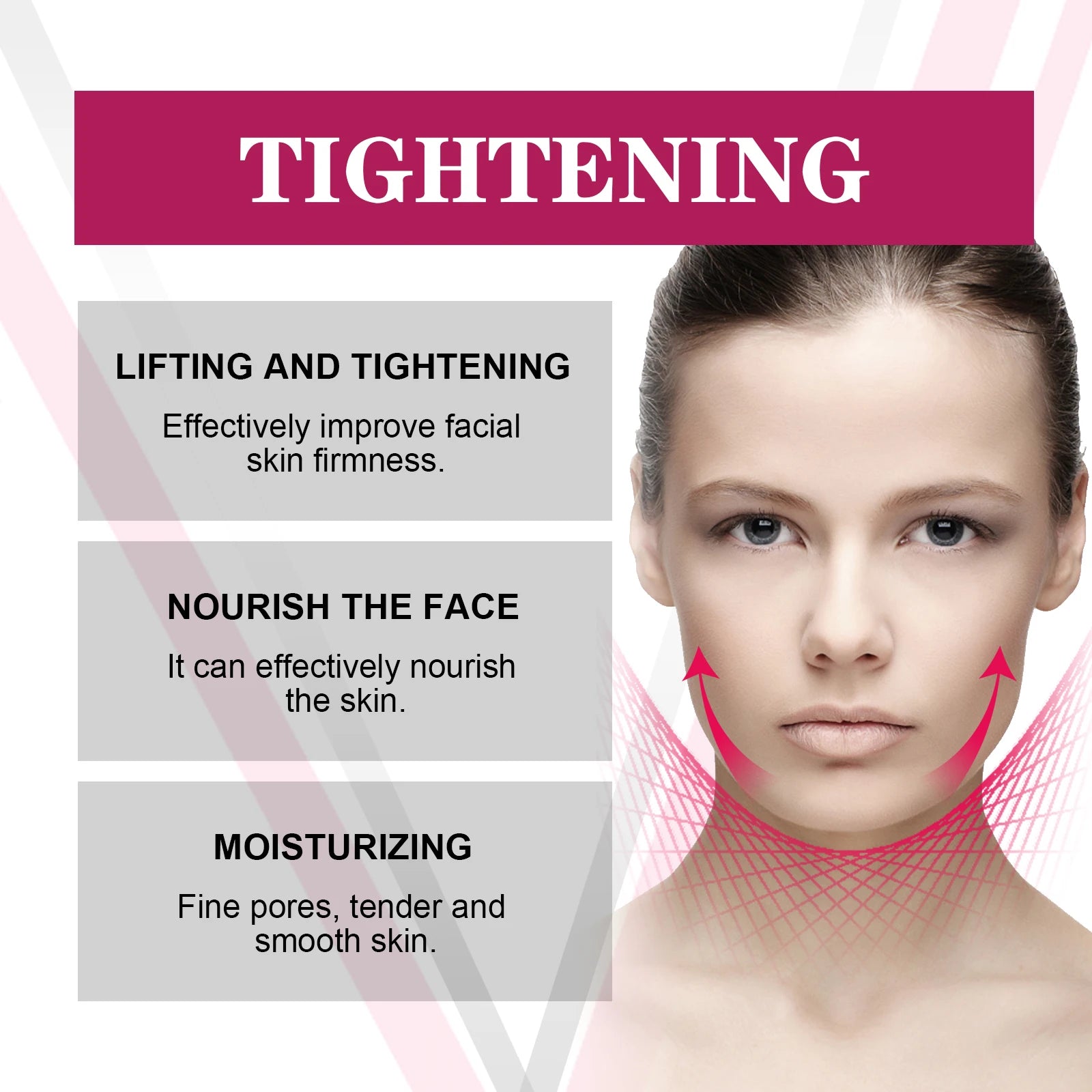 Facial Firming Cream Prevent Skin Sagging Remove Double Chin Increase Cell Elasticity Moisturize Lifting V-Face Massage Lotion Oasis Select
