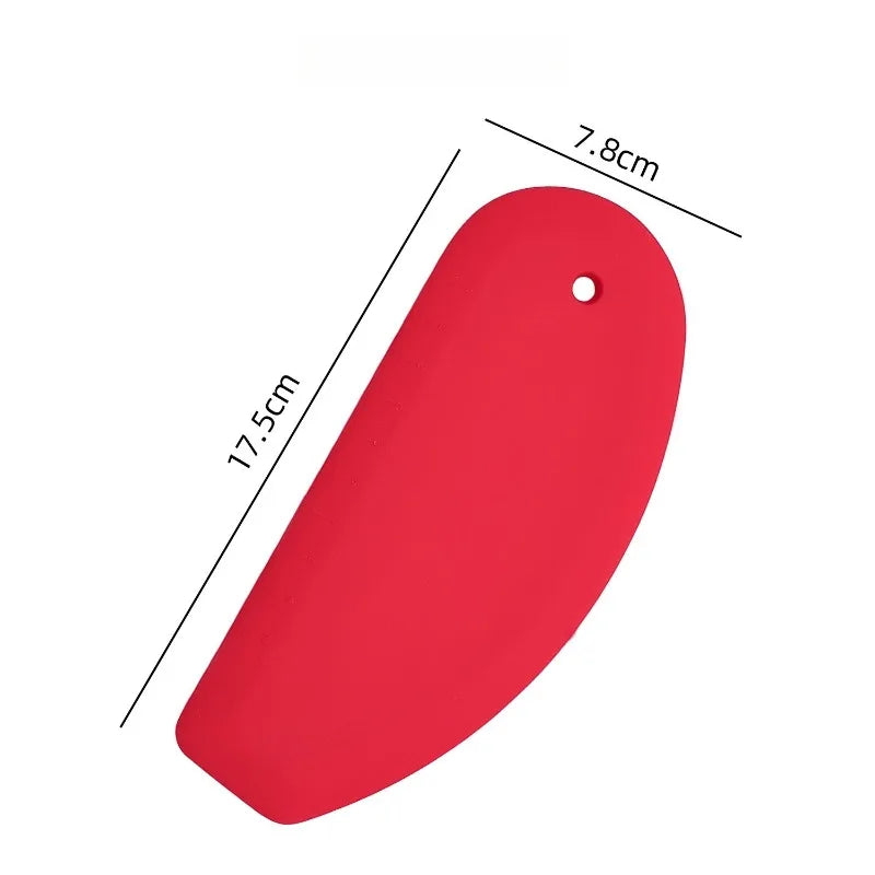 Silicone Noodle Cutting and Baking Tools Kitchen Intestine Powder Cutting Knife Cake Cream Scraper Baking Supplies Oasis Select red