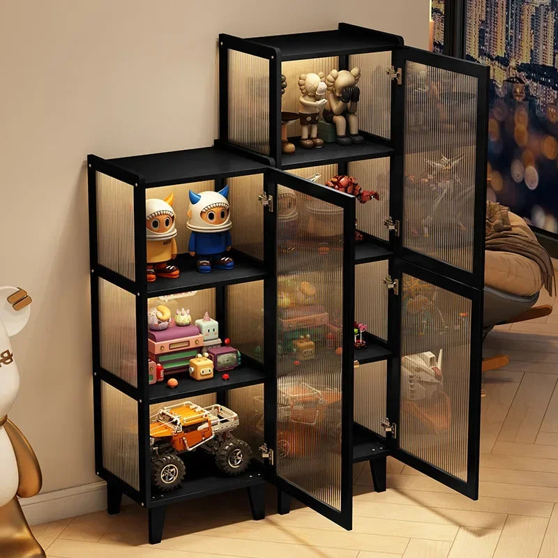 Multi-functional Figure display cabinet Bookcase Acrylic transparent dustproof Lego blind box storage cabinet Oasis Select