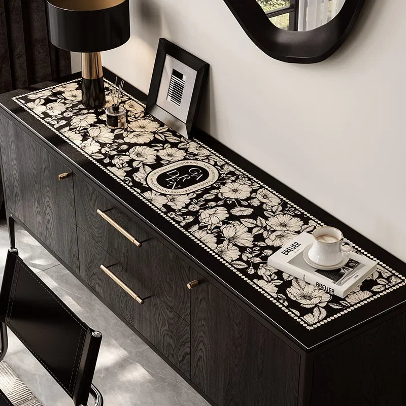 Light Luxury Side Cabinet Table Mat Oil-proof Waterproof Washless TV Cabinet Shoe Cabinet Countertop Protective Mat Cover Oasis Select 45x240cm 1