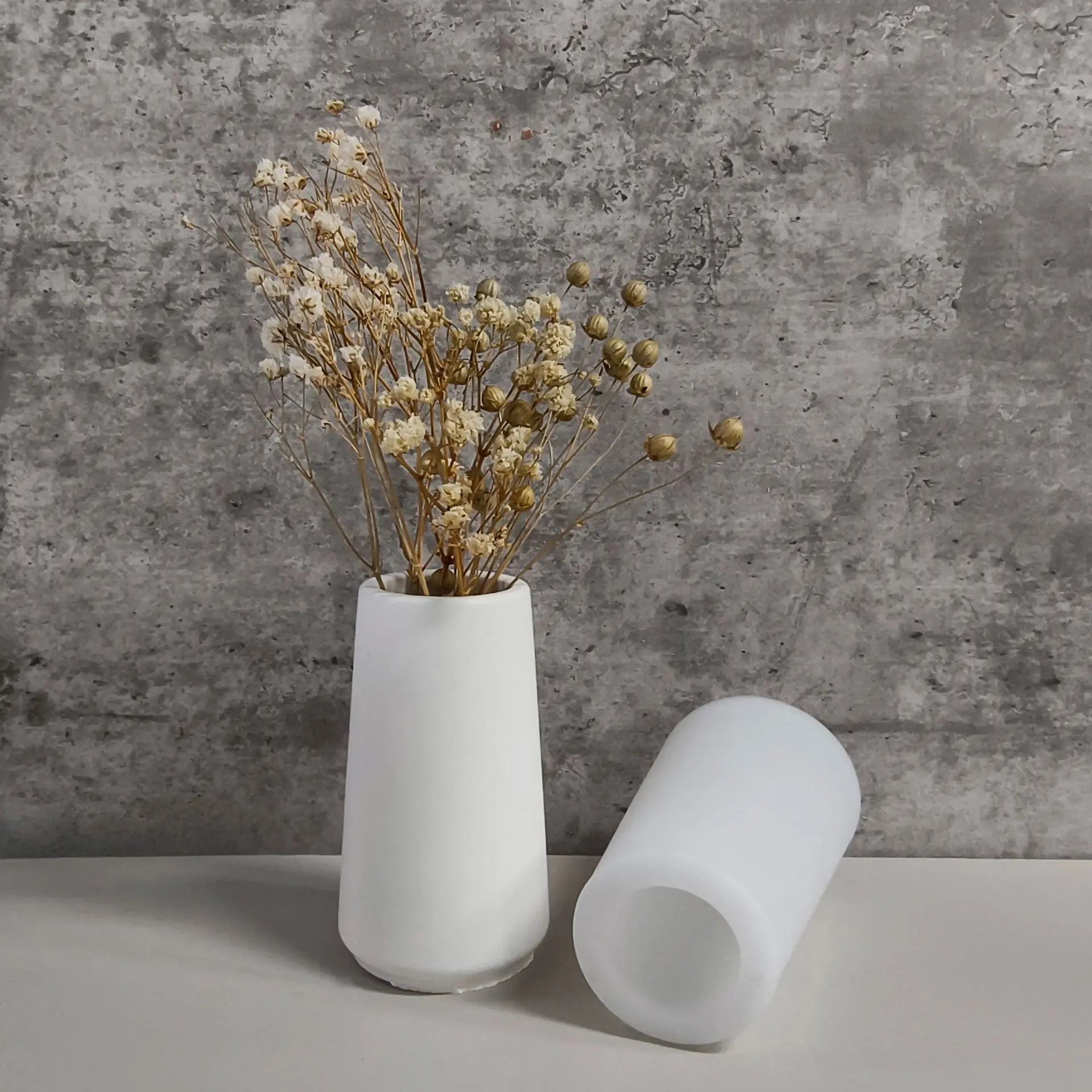Stripes Vase Silicone Mold DIY Gypsum Vase 3D Ornaments Molds Epoxy Plaster Concrete Flower Pot Mould Gardening Decoration Oasis Select