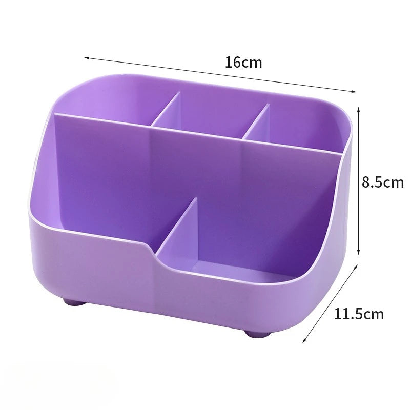 Large-capacity desktop storage box, compartmentalized storage box, simple pen holder, cosmetic and stationery storage basket Oasis Select purple