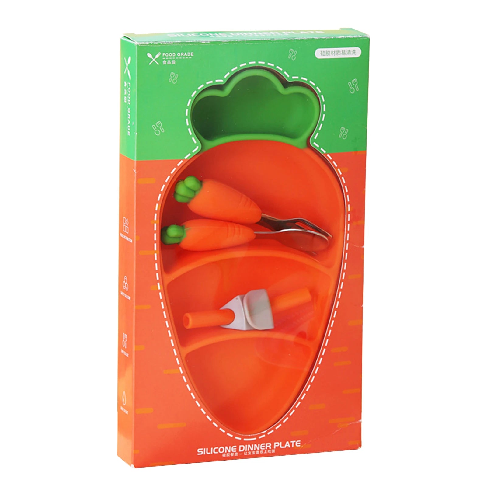 Cartoon Silicone Baby Feeding Set – 5-Piece BPA-Free Weaning Kit