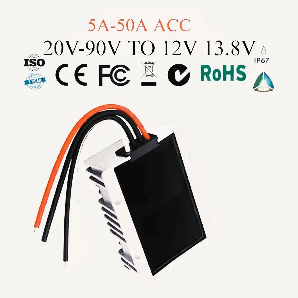 20V-96V TO 12V 13.8V 10A 48V 60V 72V 80V to 13.8V 5A-50A Step Down Switching Converter Voltage Regulator For Car Device CE RoHS Oasis Select