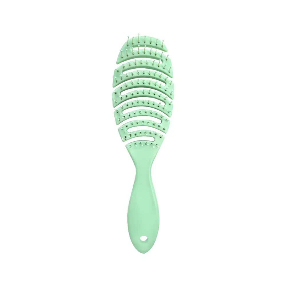 Hollow Detangling Hair Brush – Anti-Static Scalp Massage Comb Detangling Hair Brush Oasis Select M32-Green