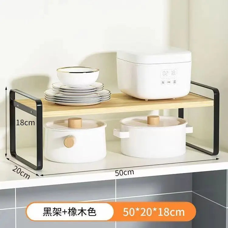 Countertop Kitchen Storage Rack – Layered Cabinet Organizer