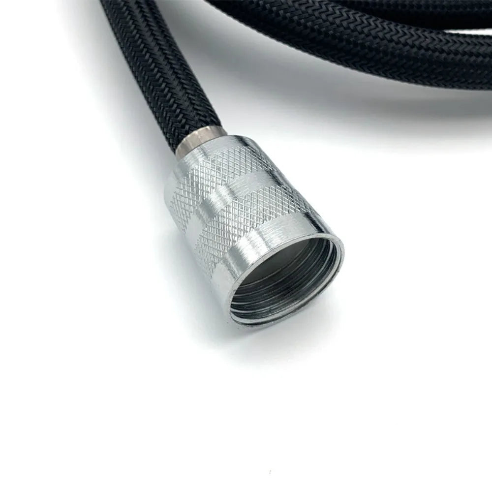 Bourdillat F1/2 M15*1 Replacement Faucet Hose Quick Connect Pull Out Hose Nylon Hose Tube Gray / Black 150cm Kitchen Accessories Oasis Select
