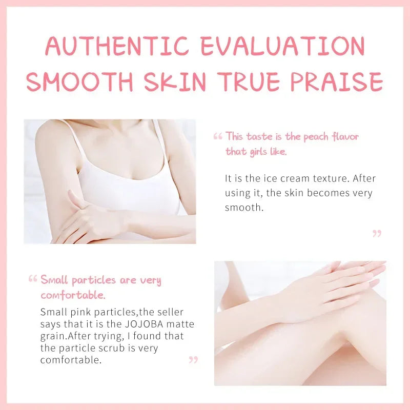 Fenyi Honey Peach Body Scrub Exfoliating Deep Clean Moisturizing Smooth Skin Remove Dead Skin Gentle Care for Face & Body Oasis Select