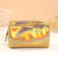 Holographic Laser Cosmetic Bag | Waterproof Travel Makeup Organizer Travel Cosmetic Bag Oasis Select Gold yellow
