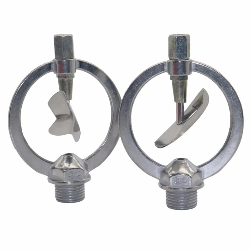 360 Degree Rotation Alloy Rain Nozzle Heavy Duty 1/2" Male Thread Automatic Rotating Sprayer Metal Butterfly Head Oasis Select 2 packs