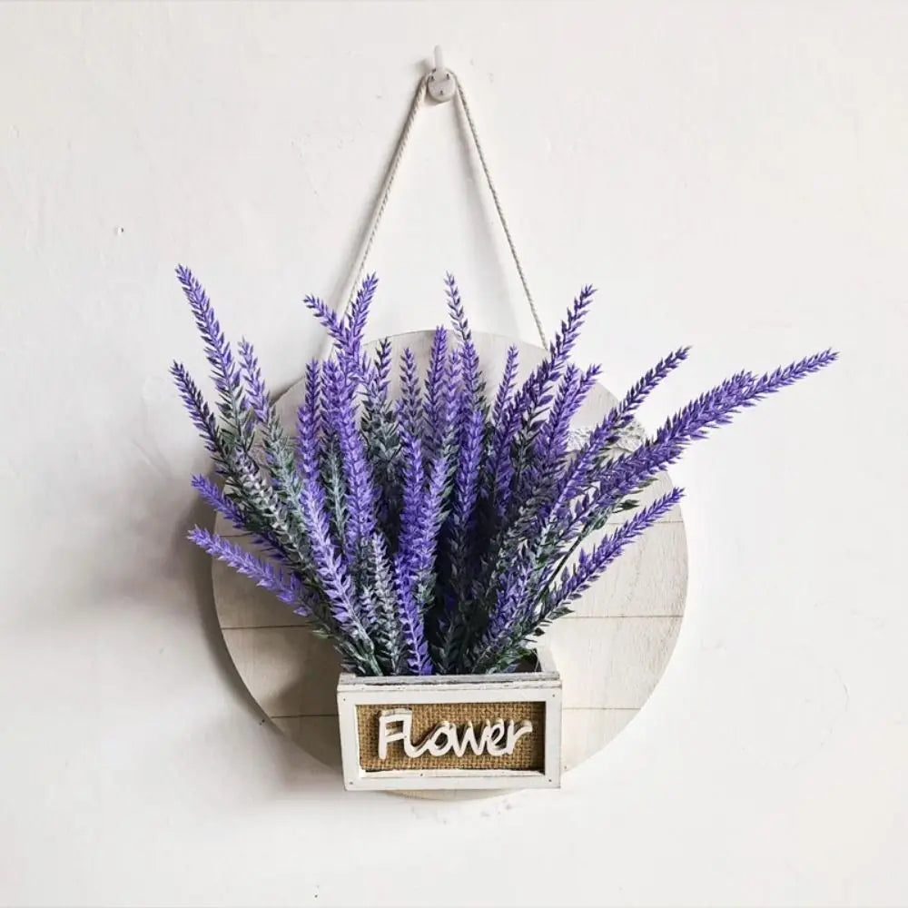 Wood Wall Decoration Flower Basket Round Wall Mounted Wall Hanging Planter Decorative Wall Hanging Flower Pots Indoor Decoration Oasis Select