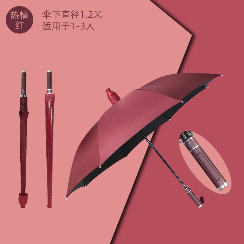 Waterproof umbrella double automatic plus large car umbrella with cover special umbrella for rainstorm Oasis Select Red