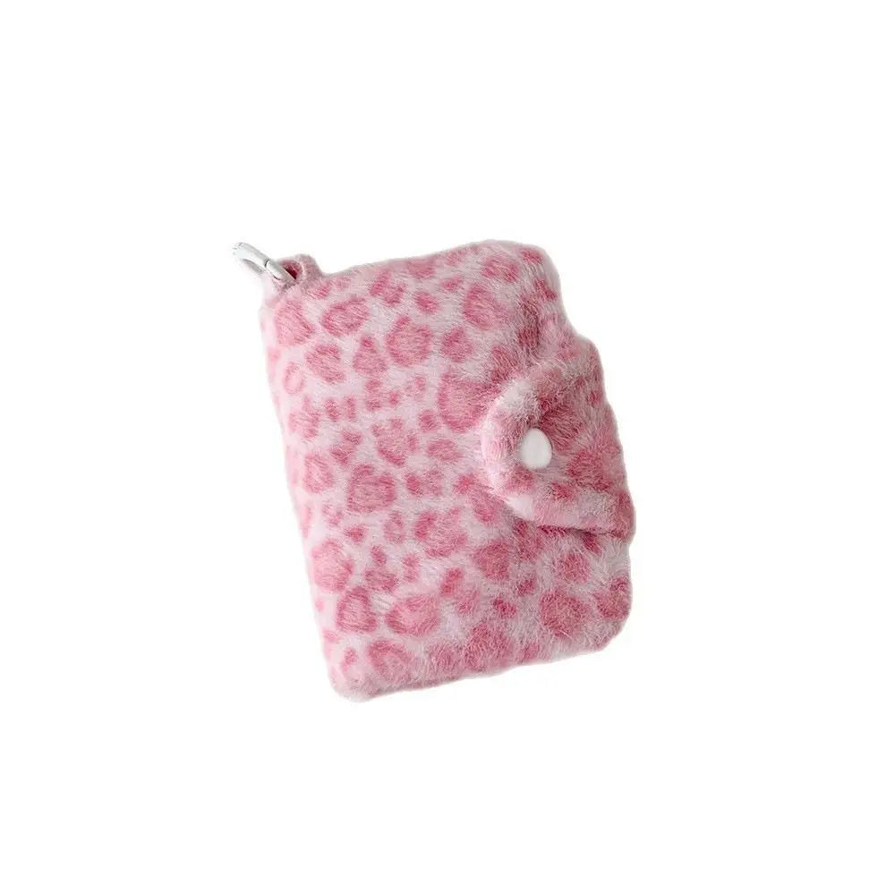INS Leopard Coin Purse Small Wallet Sweet Storage Pouch Multi-functional Cosmetic Bag Lipstick Holder Portable Card Case Oasis Select